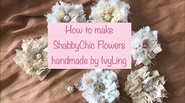 How to make Easy Peasy  Shabby Chic Fabric Lace Flowers 🌸