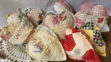 DIY Shabby Hearts
