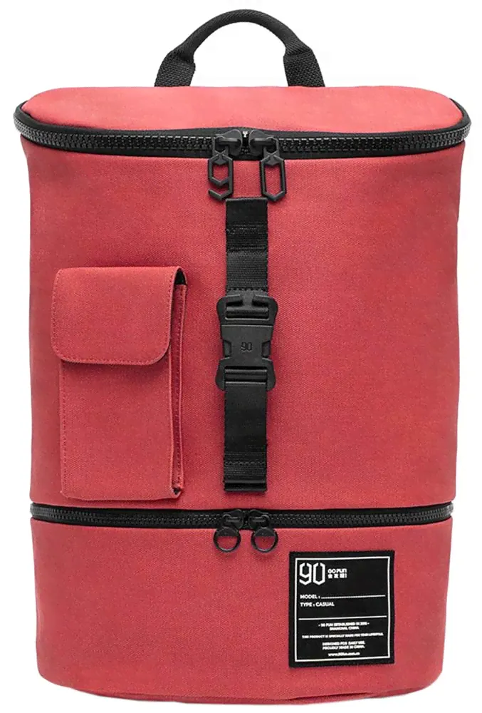 Рюкзак Xiaomi (Mi) 90 Points Chic Leisure Backpack (красный)-0