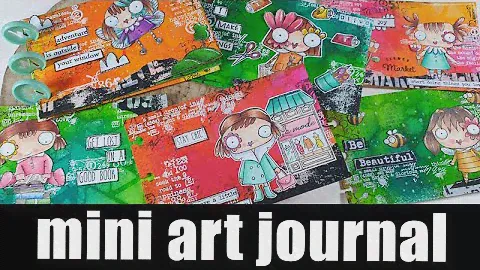 mini art journal | bright & colorful pages from start to finish !