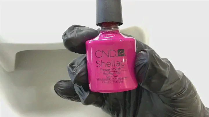CND Premium Israel : מריחת לק ג׳ל היפואלרגני CND Shellac Hot Pop Pink בצבע ורוד קייצי אטום